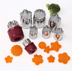 8 pcs stainless steel vegetable and fruit cutter