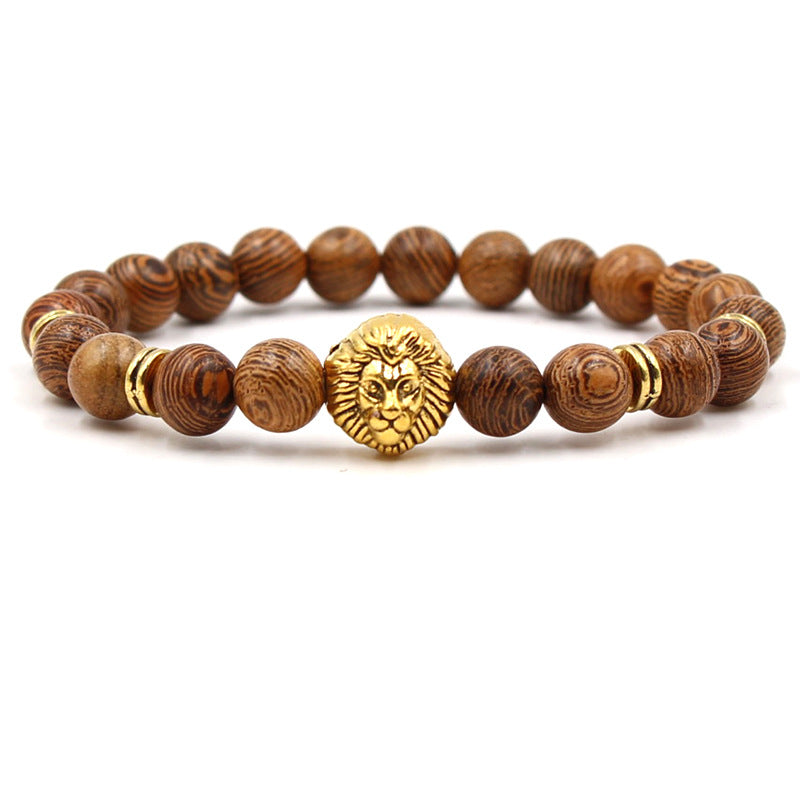 Golden lion matte bracelet