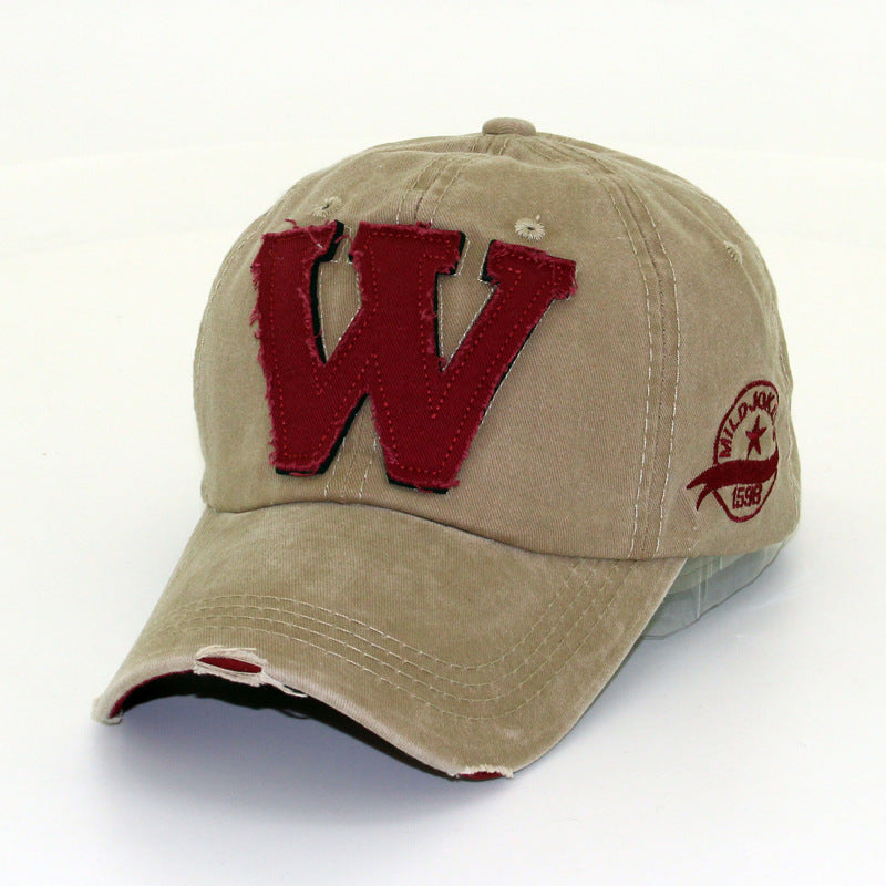 Denim peak washed cap