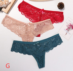 embroidery Lace Thong