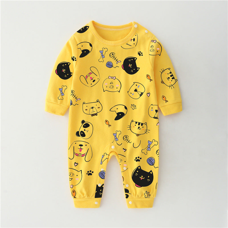 Cartoon Print Baby Romper