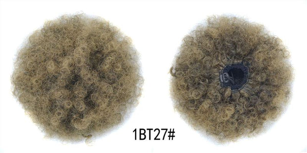 kinky hair bun