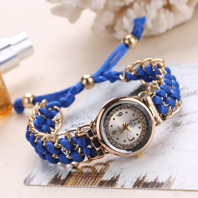 Adjustable Rope Chain Wrist Watch