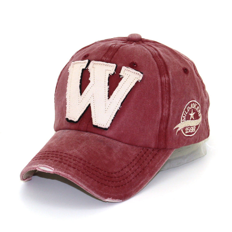 Denim peak washed cap