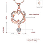 Elegant Heart Rose Gold Pendant