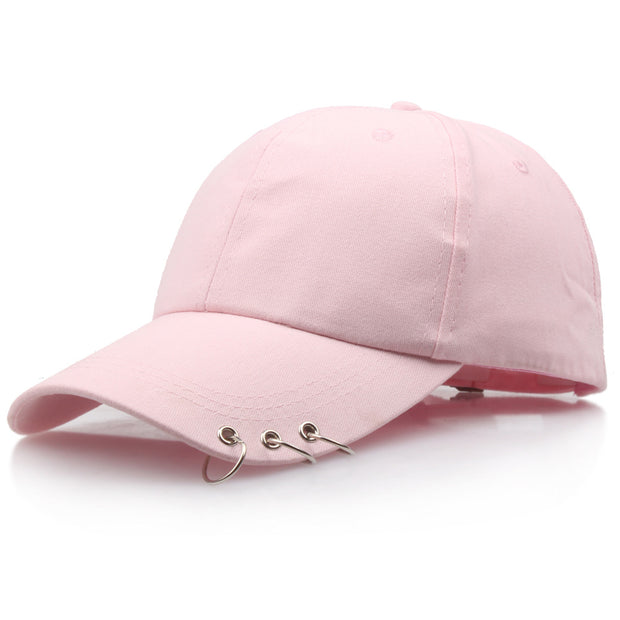 three ring pin baseball cap