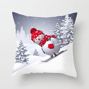 Snowman Series Peach Soul Pillow Cover