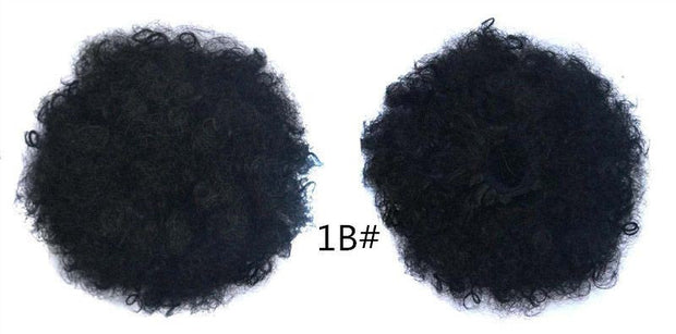 kinky hair bun