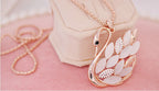 Swan Opal Flash Long Necklace