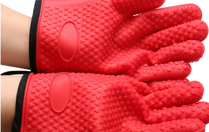 Non-slip kitchen silicone gloves