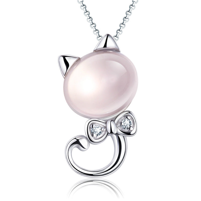 Silver Plated Cat Necklace