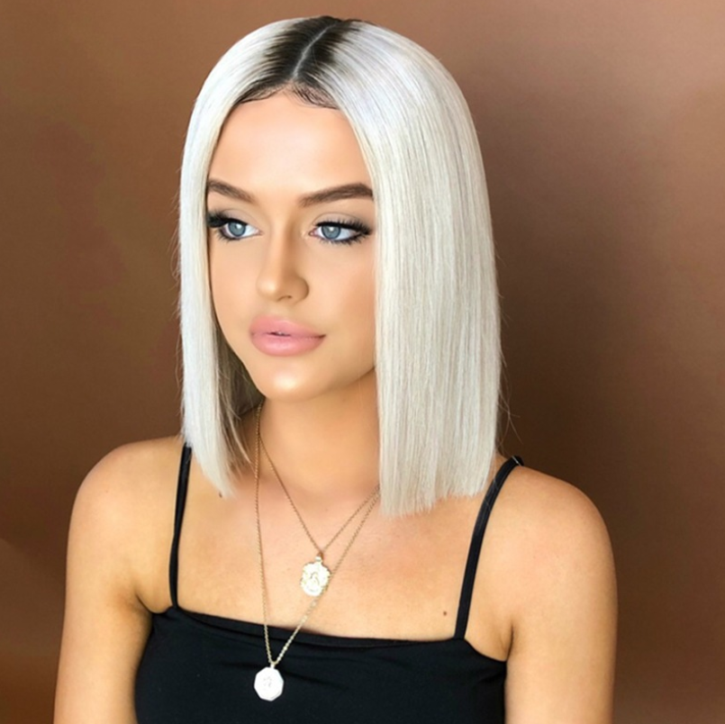 colored mid point wig