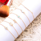 butterfly diamond blue eye pine stone bracelet