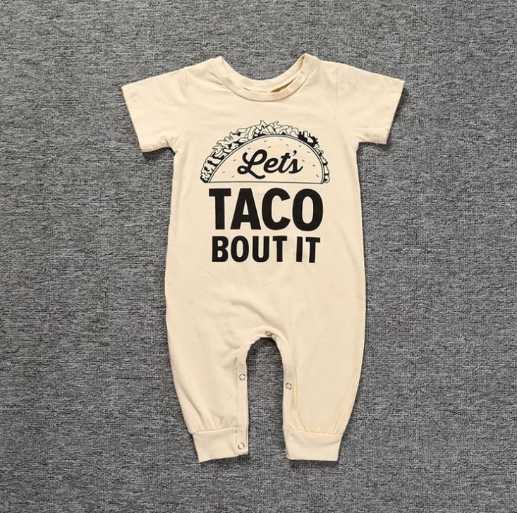 Hamburg Letters Short Sleeves Baby Romper