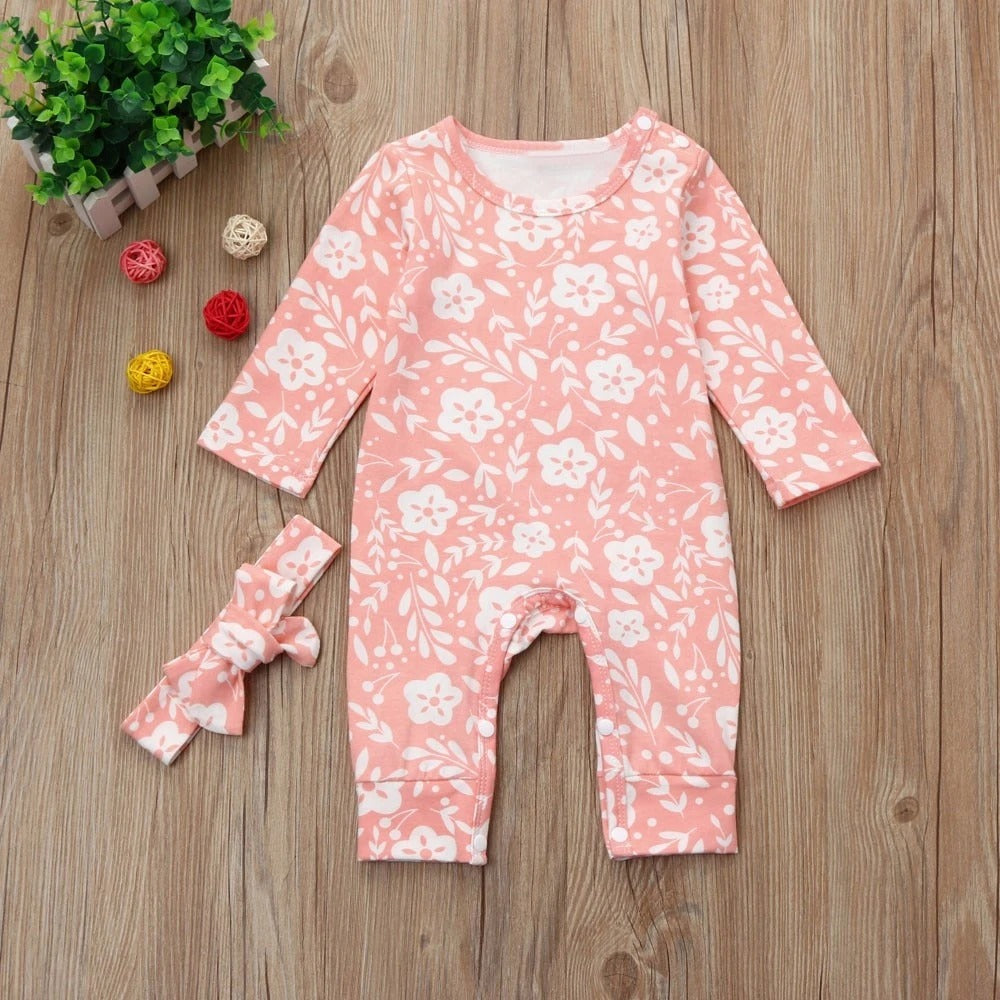 Spring Flower Romper Set