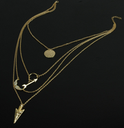 Multilayered  Arrow Necklace