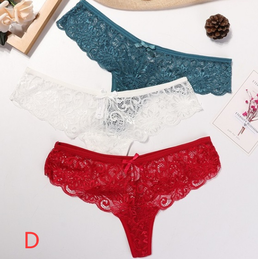 embroidery Lace Thong