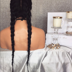 Long braid straight wig