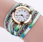 Woven Floral Bracelet Wrist Watch