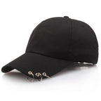 three ring pin baseball cap