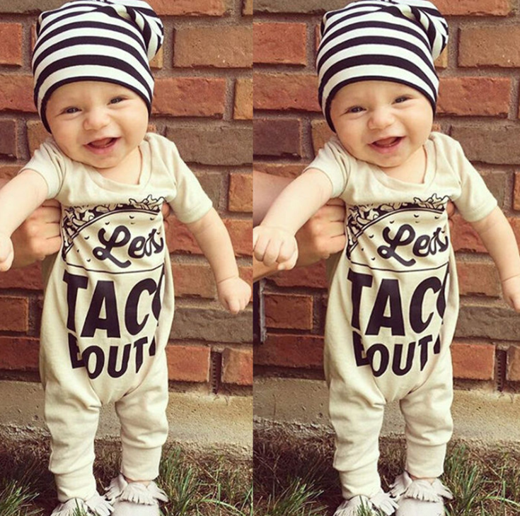 Hamburg Letters Short Sleeves Baby Romper