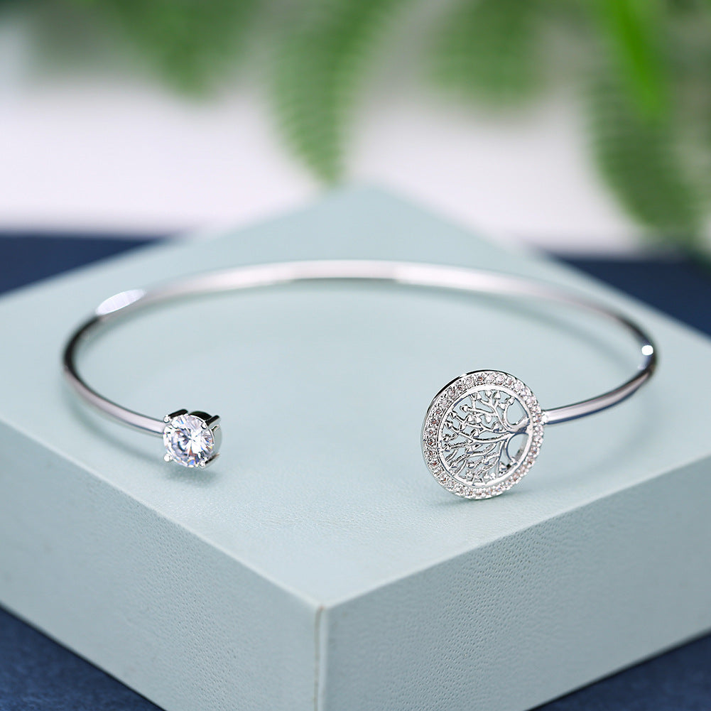 Zircon Stone Tree of Life Bracelet