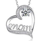 Mom Heart Zircon Necklace