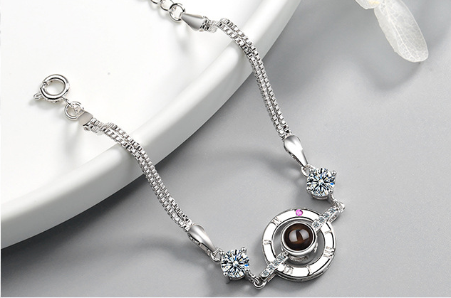 crystal net bracelet