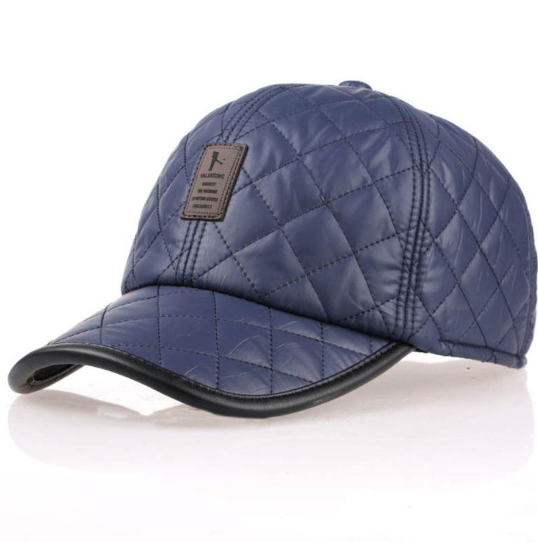 Shiny leather baseball cap