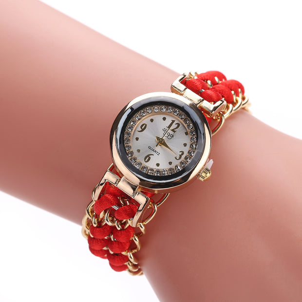Adjustable Rope Chain Wrist Watch