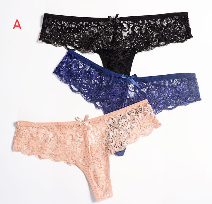 embroidery Lace Thong