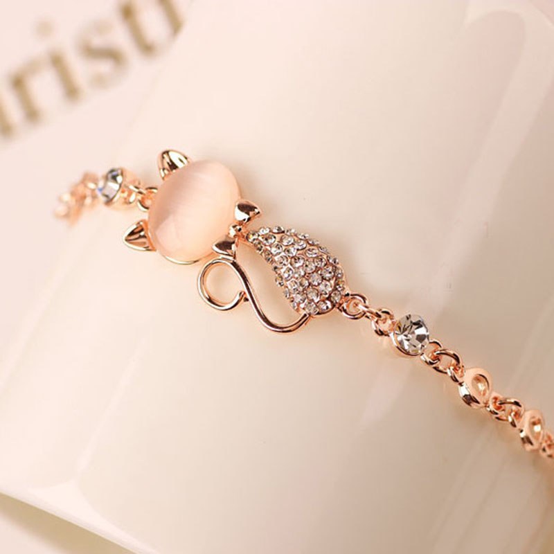 Cat diamond bracelet