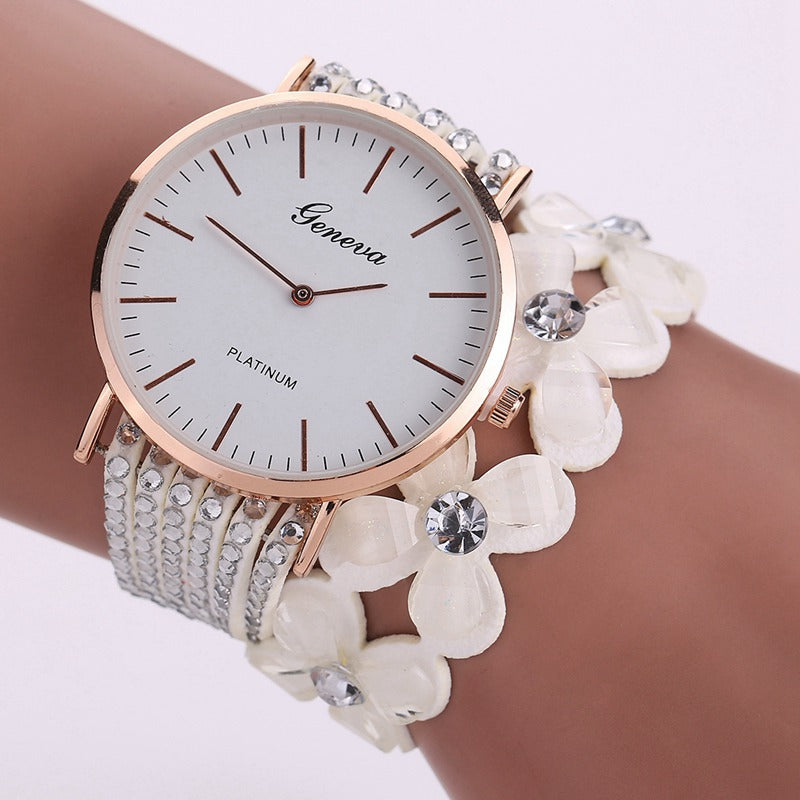 Geneva Flower Wrist Watch