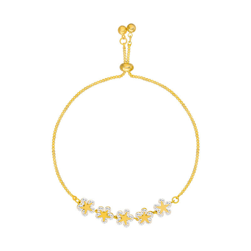 Zircon flower bracelet