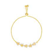 Zircon flower bracelet