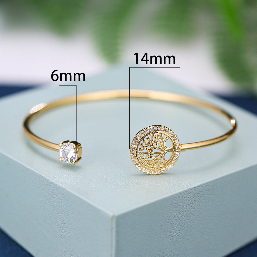 Zircon Stone Tree of Life Bracelet