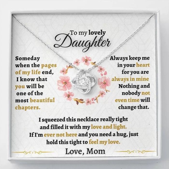 Mother Daughter Necklace with card