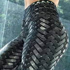 High Waist Armor Weave Print Leggings