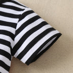 Striped Short Sleeve Baby Romper