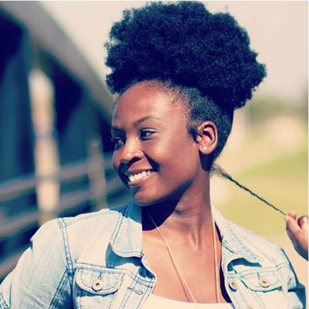 kinky hair bun