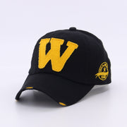 Denim peak washed cap