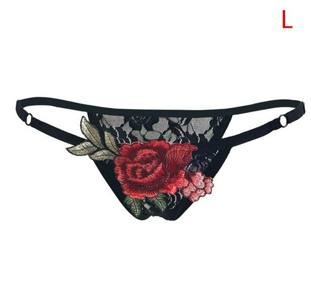 big flower embroidery panties