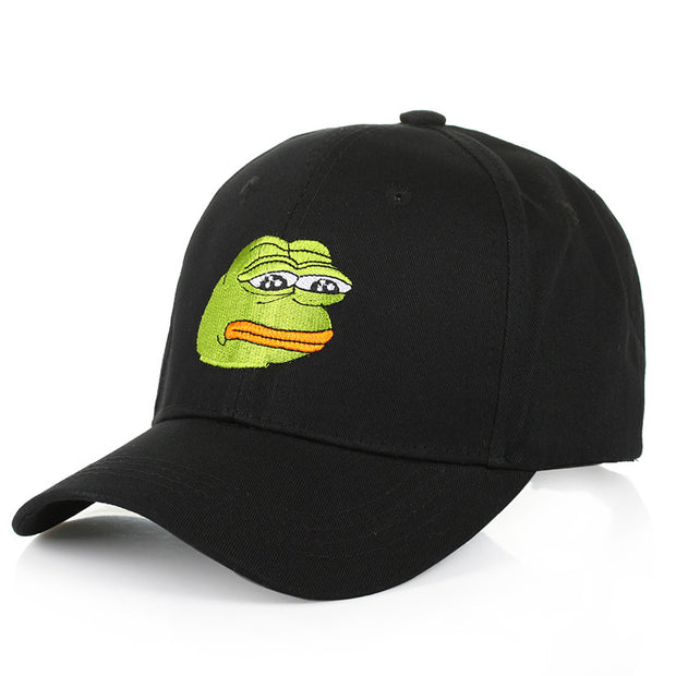 frog embroidery baseball cap
