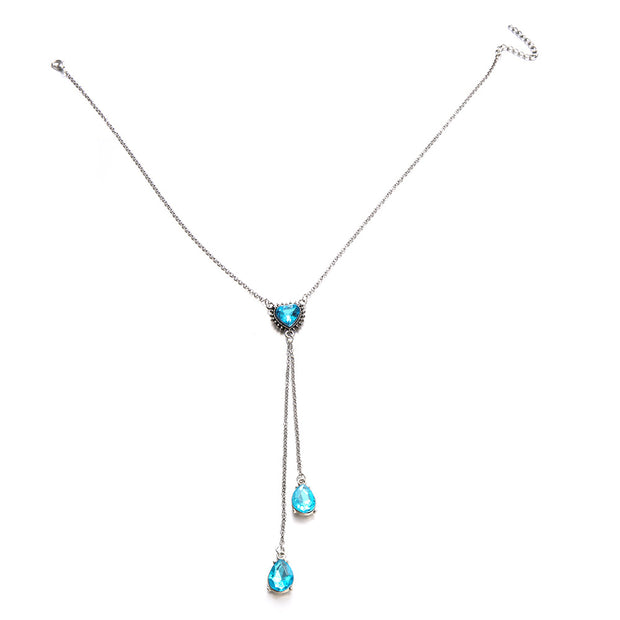 Blue Water Drop Necklace