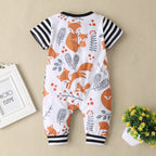 Striped Short Sleeve Baby Romper