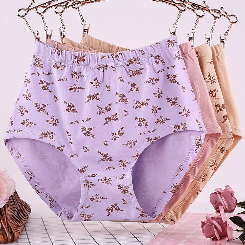 Large fleur and plain underwear