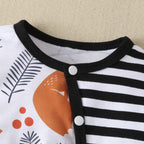 Striped Short Sleeve Baby Romper