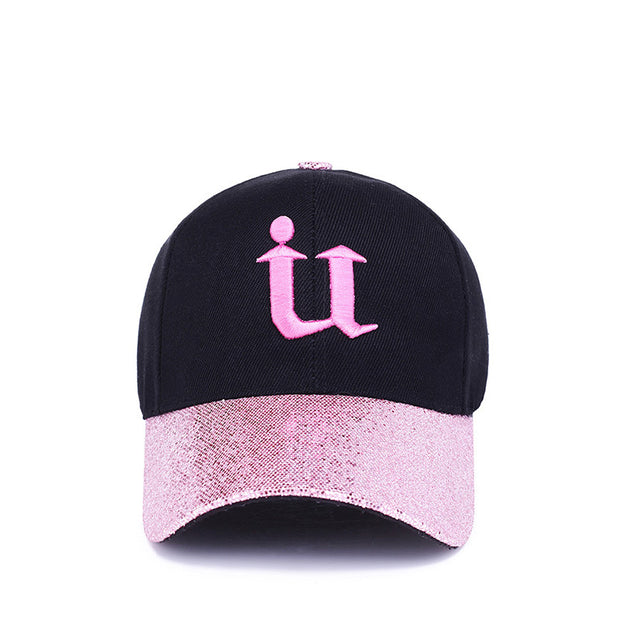 shimmery baseball cap