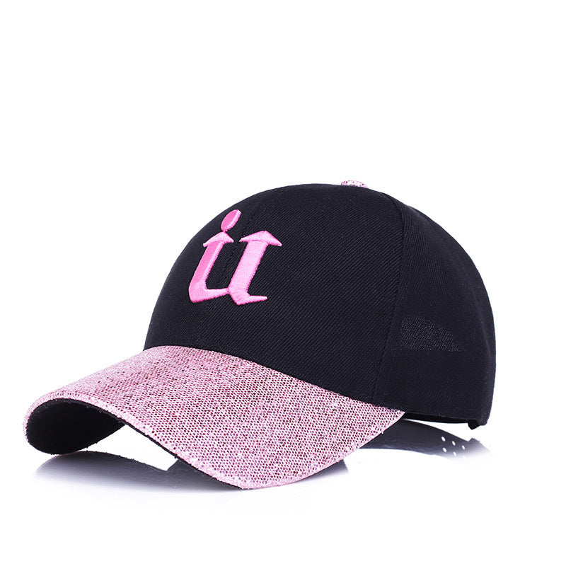 shimmery baseball cap