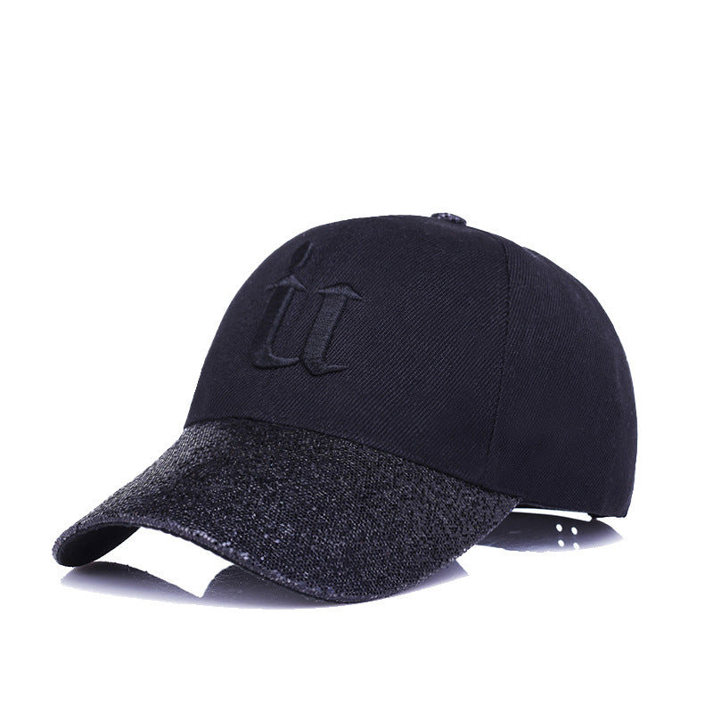 shimmery baseball cap
